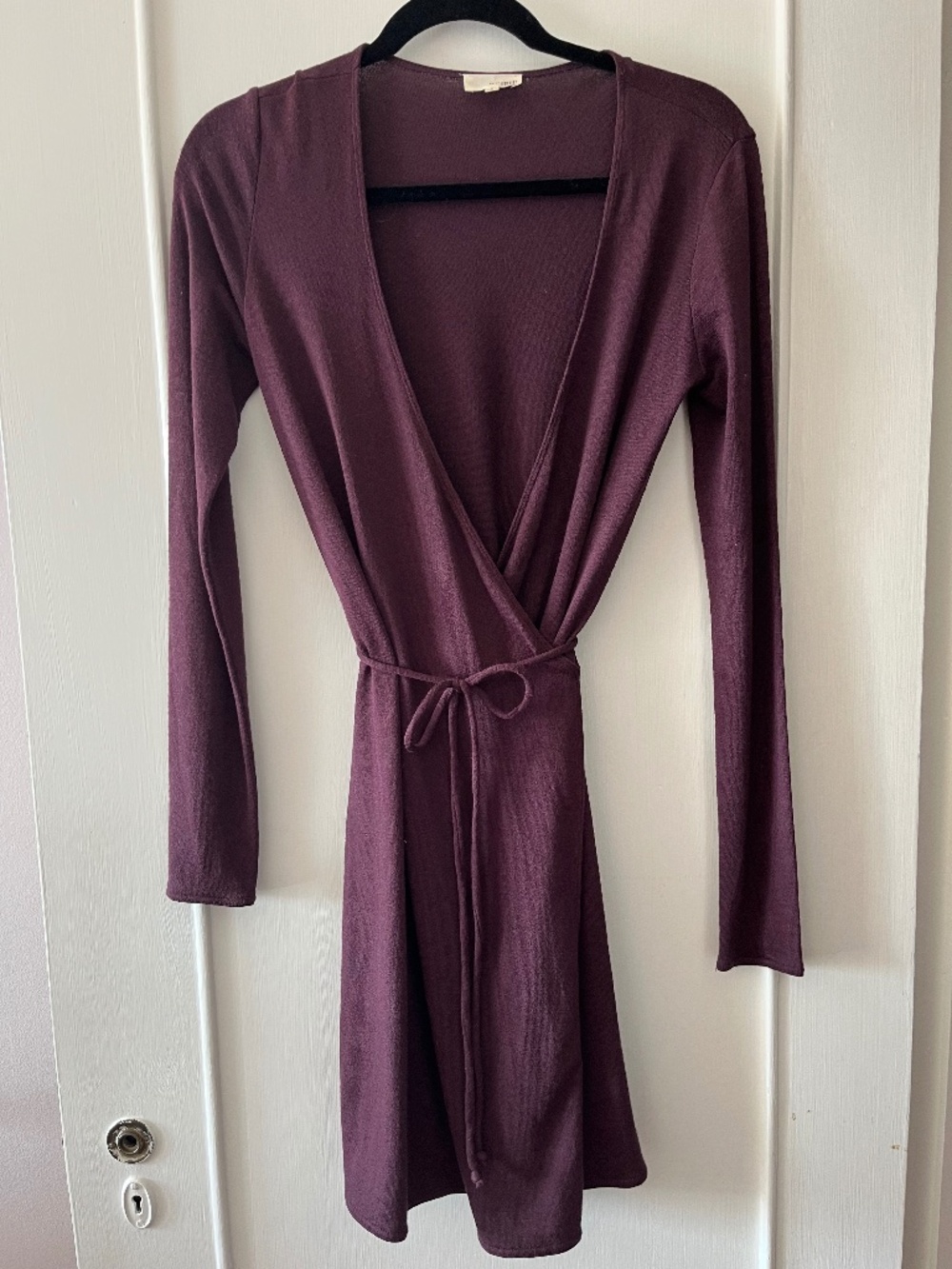 Wilfred Free Short Purple Wrap-Around Dress, size small